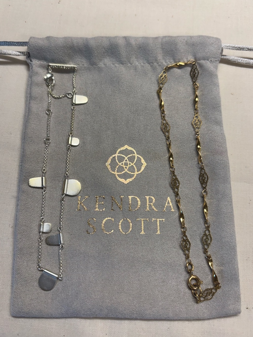Kendra Scott Silver and Gold Mixed-Metal Anklet